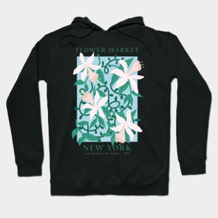 New York City Flower Market - White Lillies Hoodie